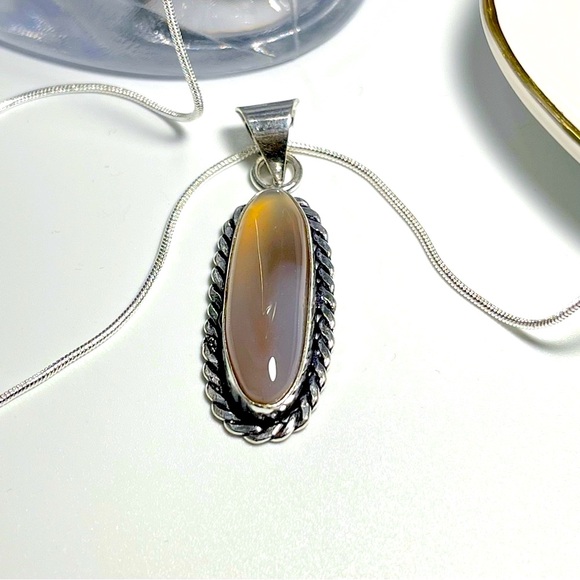 🌈 Smokey agate necklace - Picture 2 of 9